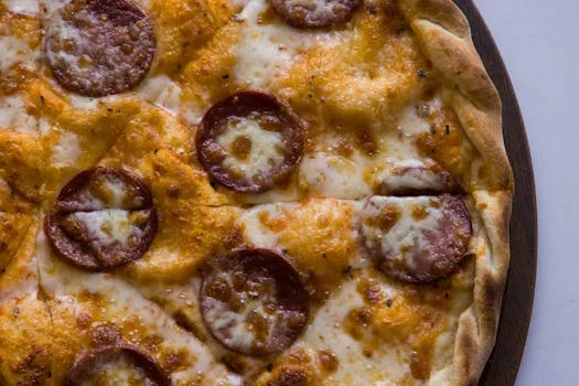 spicy pepperoni pizza with cheese