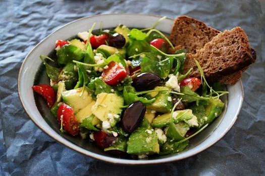 greek salad with olives feta cheese