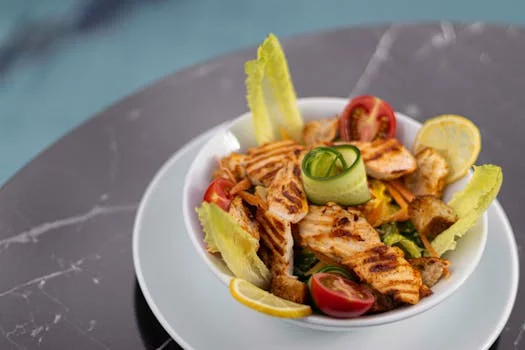 caesar salad with fresh greens and parmesan